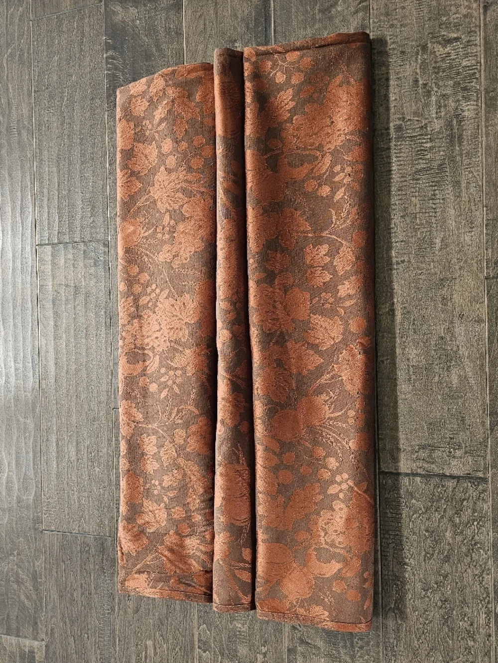 Vintage Lauren Ralph Lauren Campbell Jacquard Rust Copper Rectangular Tablecloth